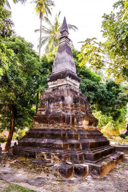 świątynia w tajlandii, zdjęcie cyfrowe jako tło, zrobione w świątyni sisaket laos, azja , zrobione w świątyni sisaket, luang prabang, laos, azja - laos luang phabang thailand religion zdjęcia i obrazy z banku zdjęć