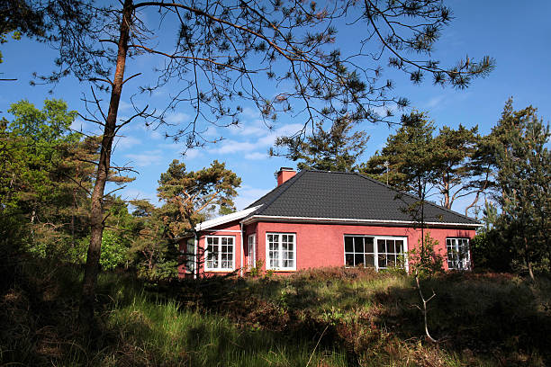 rouge vacances bien donnez de bornholm - denmark beach beach house house photos et images de collection