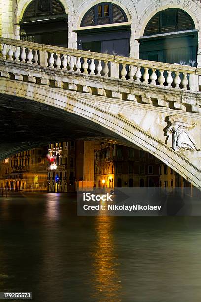 Ponte Di Rialto In Der Nacht Stockfoto und mehr Bilder von Brücke - Brücke, Canale Grande - Venedig, Fotografie