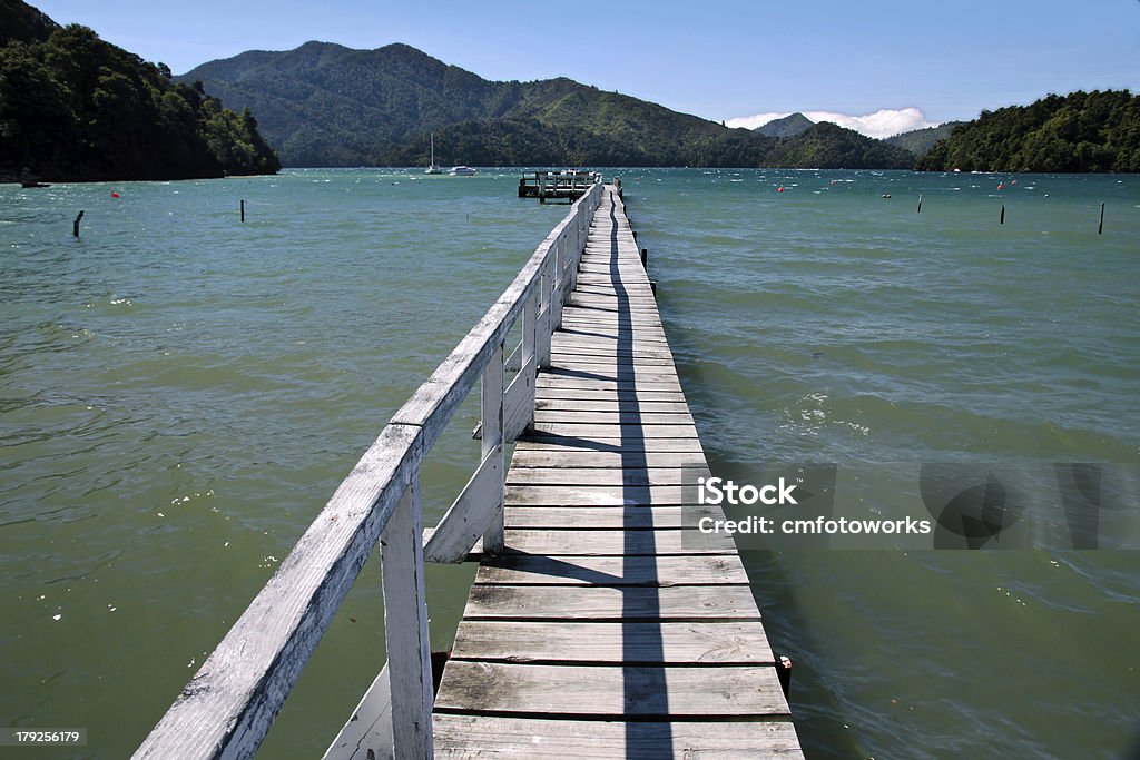 Fase de aterragem em Marlborough Sounds - Royalty-free Havelock - New Zealand Foto de stock