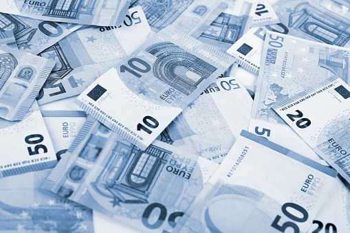Euro banknote currency finance