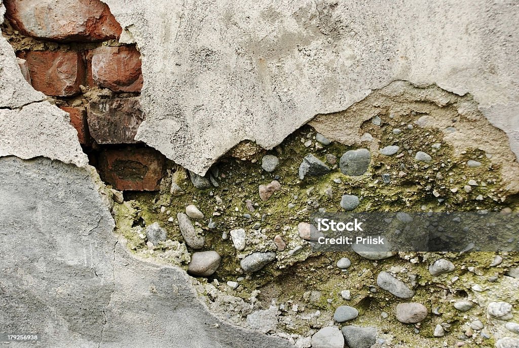 the damaged wall "The old and damaged wall, an ancient epoch" Abstract Stock Photo
