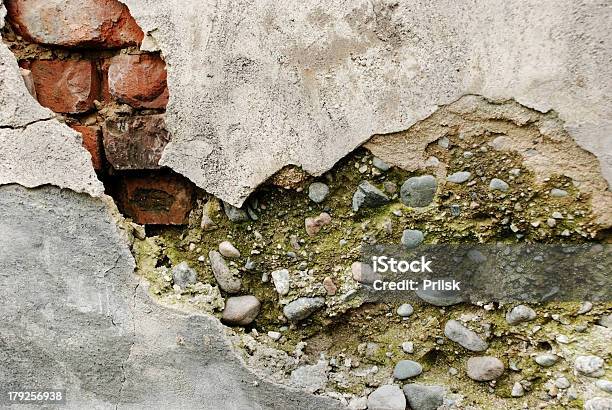 The Damaged Wall Stock Photo - Download Image Now - Abstract, Aging Process, Architecture
