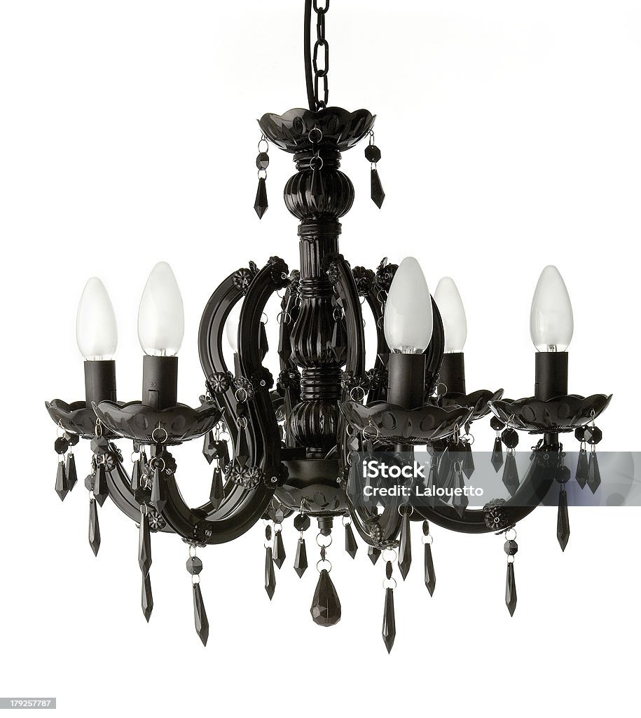 Preto pendurados lustre - Foto de stock de Candelabro royalty-free