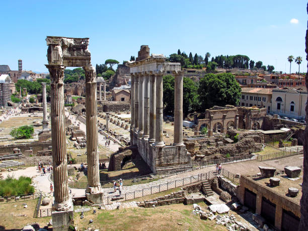 The ancient Roman forum in Rome, Italy