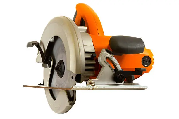 Circular saw isolated on a white background.