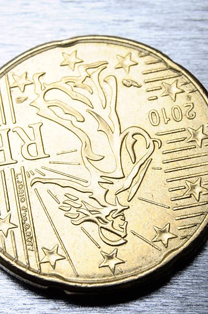 istock Close up of euro coins 179258367