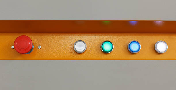 istock Panel of buttons on loom, close-up 179258507