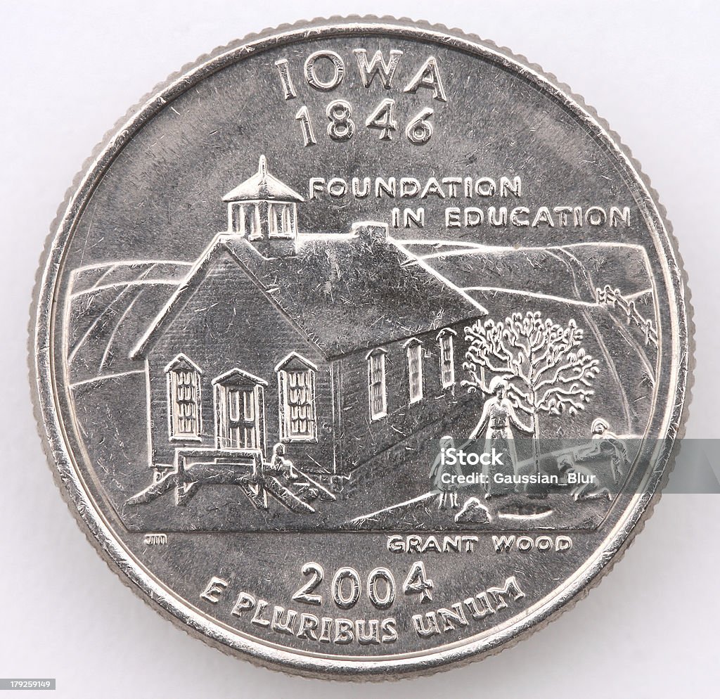 Estado de Iowa Quarter - Foto de stock de 2004 royalty-free