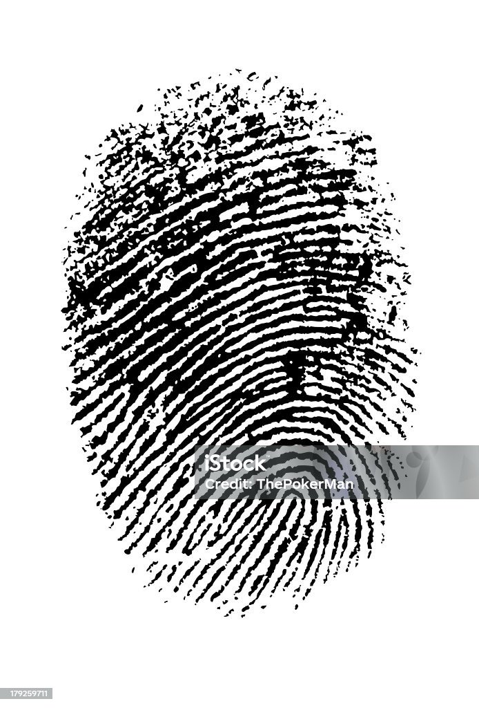 Ciao Res Impronta del pollice - Foto stock royalty-free di Biometrica