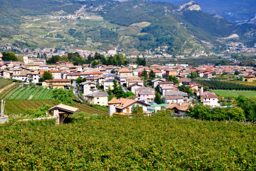 Scenic view on town of Trentino, Italy