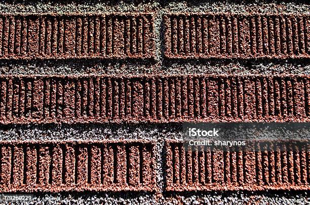 Detalle De La Pared De Ladrillo Rojo Foto de stock y más banco de imágenes de Aire libre - Aire libre, Arquitectura exterior, Blanco - Color