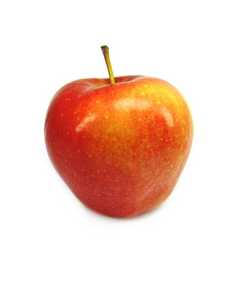 Cтоковое фото Красное яблоко, изолированные на белом фоне.