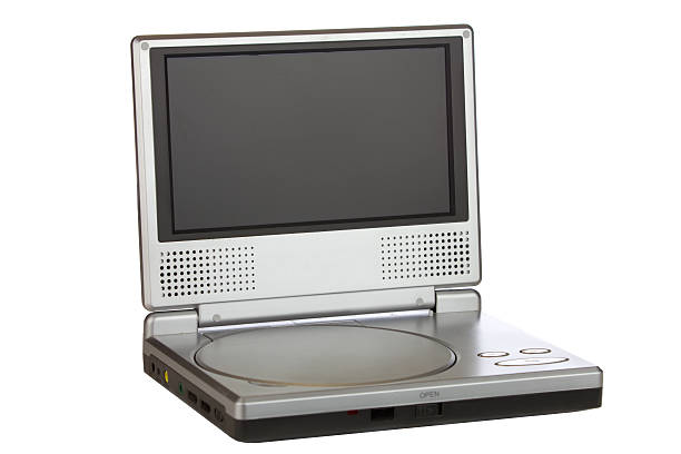 Portable DVD Player Portable DVD Player isolated on a white background. dvd player stock pictures, royalty-free photos & images