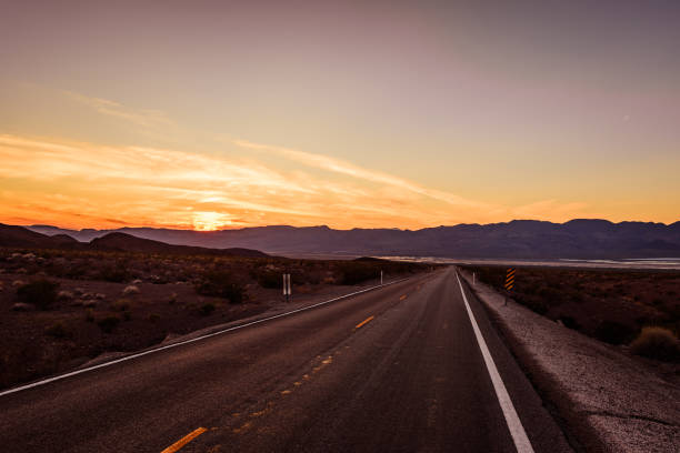 istock Sunset on the death valley highway 1792609340