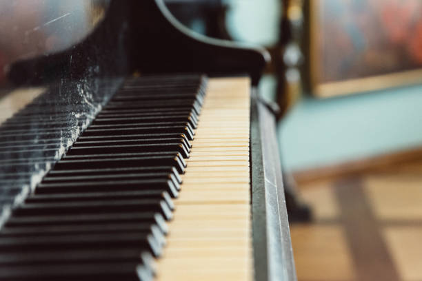 istock Old black piano on a close shot 1792609372