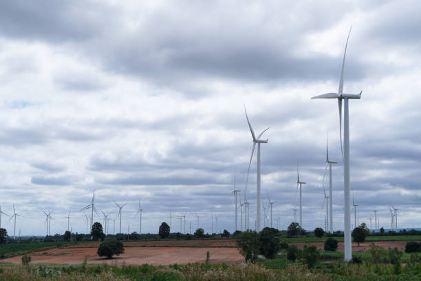 istock Convert wind energy to electrical energy with wind turbines. 1792611650