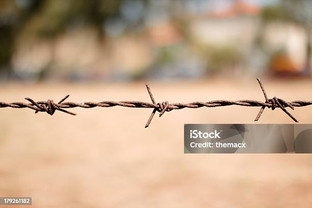 Drut Kolczasty - zdjęcia stockowe i więcej obrazów Drut - Drut, Drut kolczasty, Fotografika