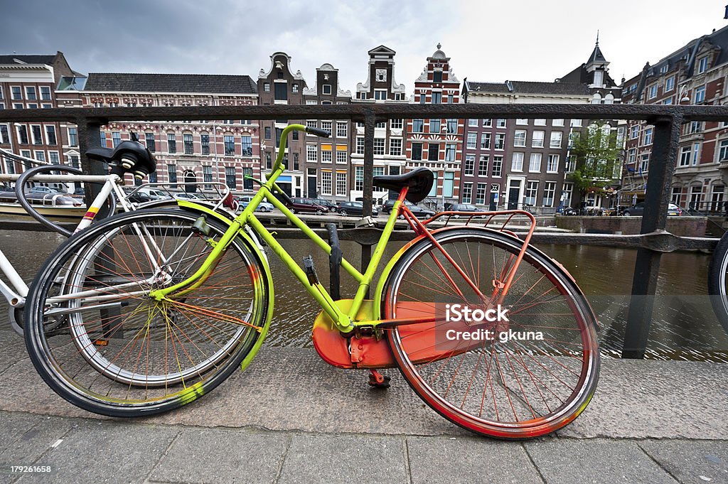 Pintado de bicicleta - Foto de stock de Amsterdã royalty-free