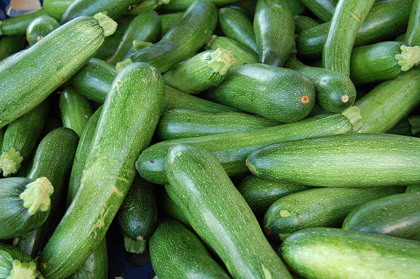 fresh zucchini stock photo