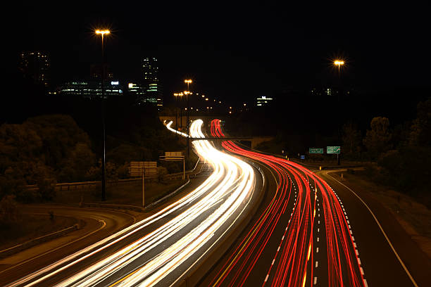 istock Highway Traffic Light Trails at Night 179262427
