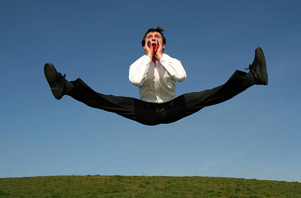 istock Businessman jumping and shouting 179262764
