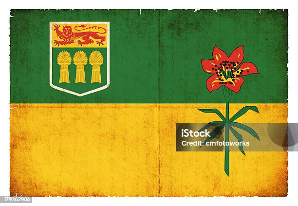 Bandeira Do Grunge De Saskatchewan - Fotografias de stock e mais imagens de Bandeira