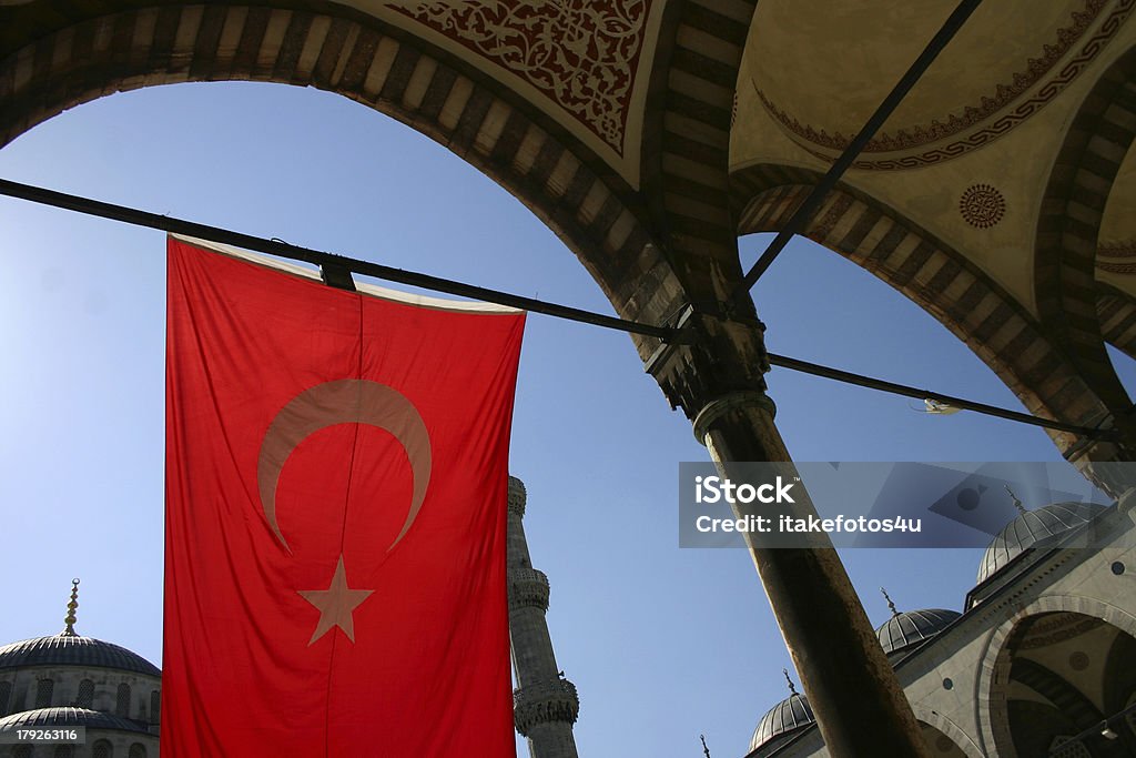 Bandiera della Turchia Istanbul - Foto stock royalty-free di A forma di stella