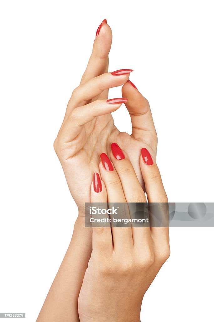 Mãos com manicure - Royalty-free Unha Foto de stock