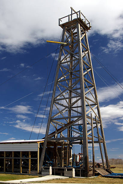 Cable Operated Oil Rig stock photo