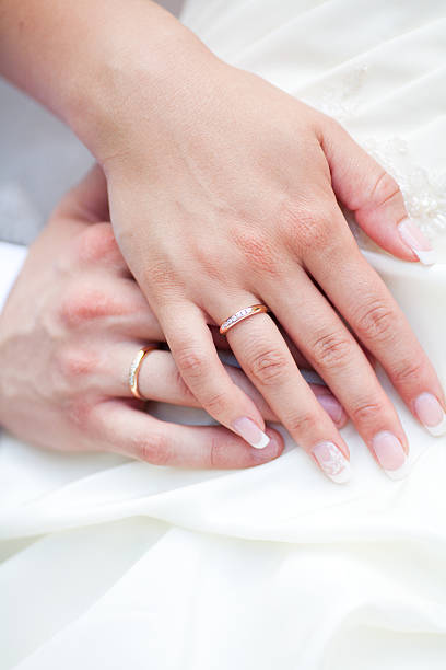 istock Hands with rings of a wedding couple 179264189