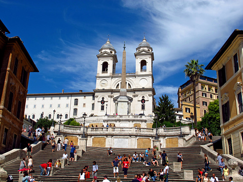 Rome, Italy - 16 Jul 2011: Spanish Steps in Rome, Italy