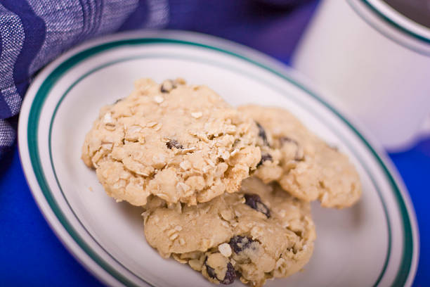 Oatmeal Raisin Cookies stock photo