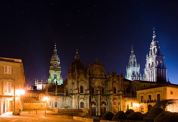 istock Great night view of Santiago de Compostela 179264490