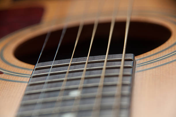 Guitarra acústica - fotografia de stock