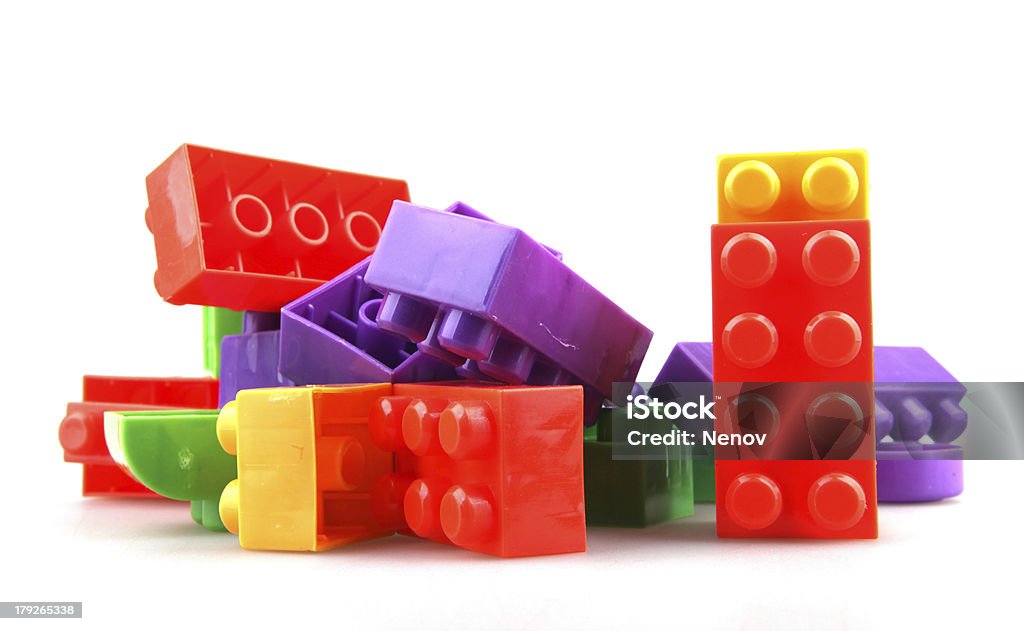 Blocchi giocattolo di plastica - Foto stock royalty-free di A forma di blocco