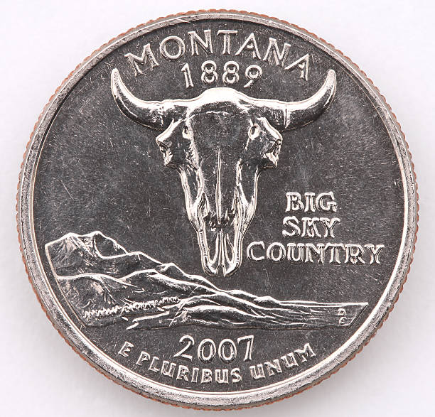Montana State Quarter stock photo