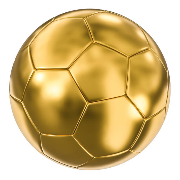 istock gold football isolated on white. 1792659369