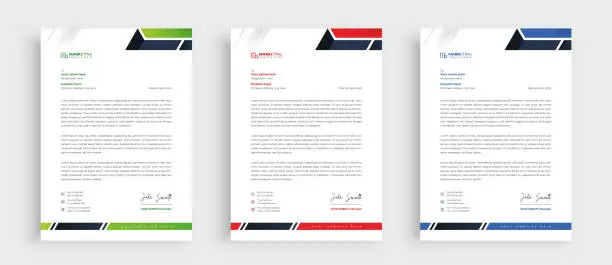 Vector illustration of Professional corporate business stationery letterhead template design