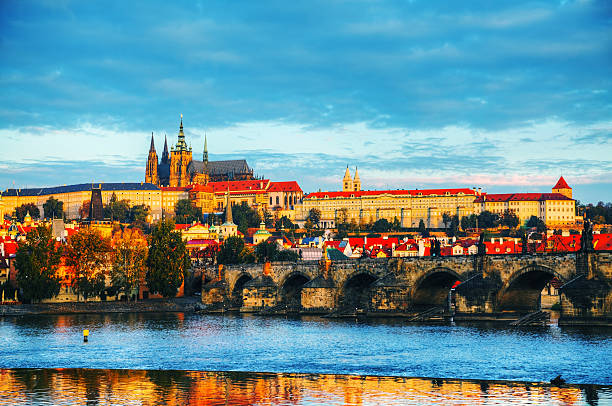 istock Overview of old Prague with Charles bridge 179266441
