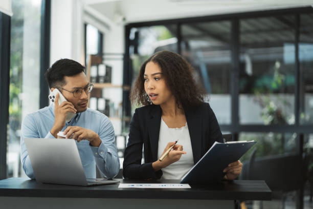 istock Business corporate team brainstorming, planning strategy having a discussion Analysis investment researching. 1792665773