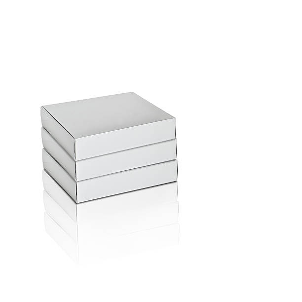 istock Gift paper box isolated with reflection, silver color 179266625