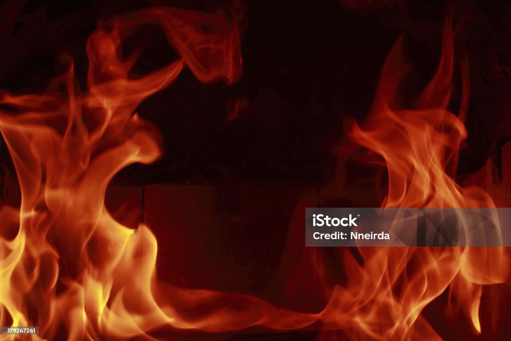 暖炉の炎 - オレンジ色のロイヤリティフリーストックフォト