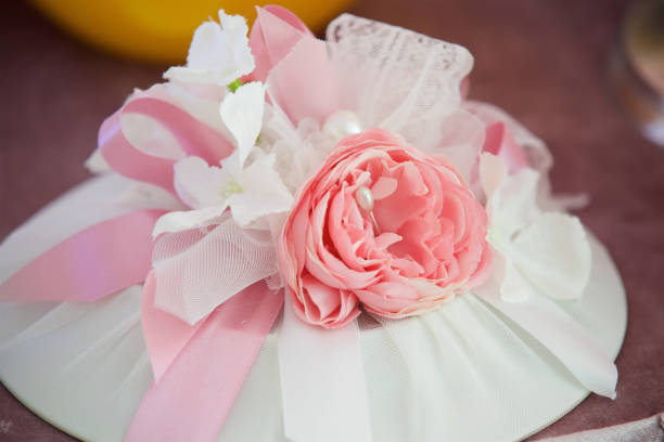 istock Decorated with flowers wedding plate. 1792673541