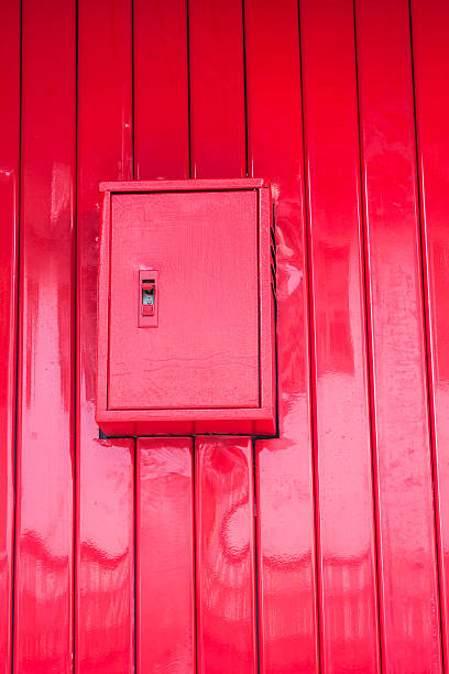 istock Control box of roller metal door in front building 179267685