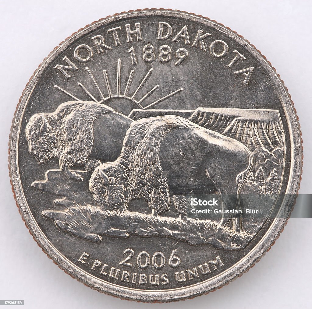 North Dakota State Quarter The 39th quarter released in the 50 State Commemorative collection. 2006 Stock Photo