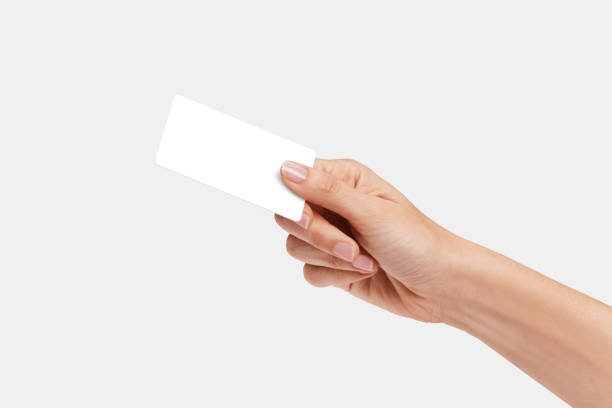 istock Hand holding blank card isolated 1792682626