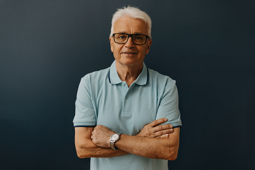 Senior man portrait - studio shot