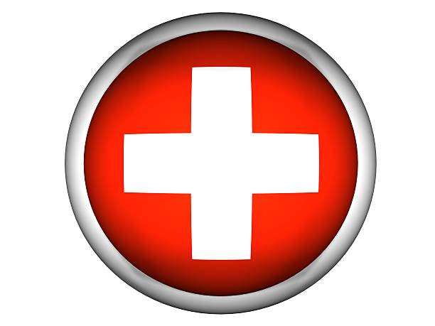 istock National Flag of Switzerland . Button Style 179268762