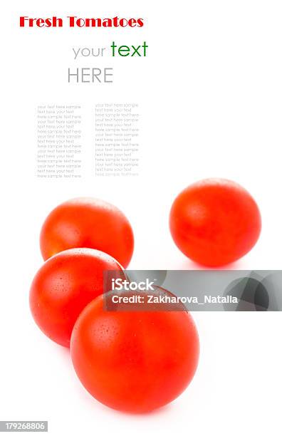Photo libre de droit de Tomates Cerise Isolé Sur Blanc banque d'images et plus d'images libres de droit de Agriculture - Agriculture, Aliment, Aliments et boissons